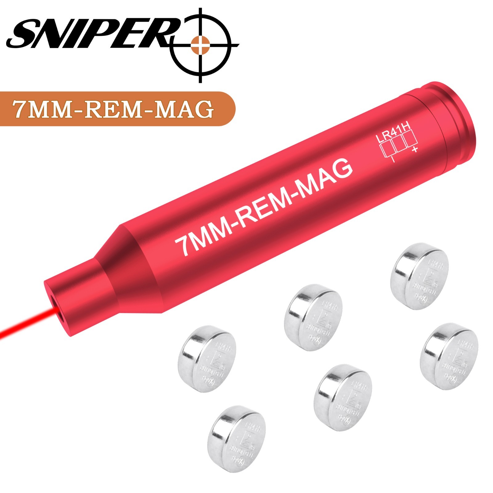 Red Laser boresight CAL 7MM/8MM/9MM/223/308/762 Cartridge bore sighter US Seller