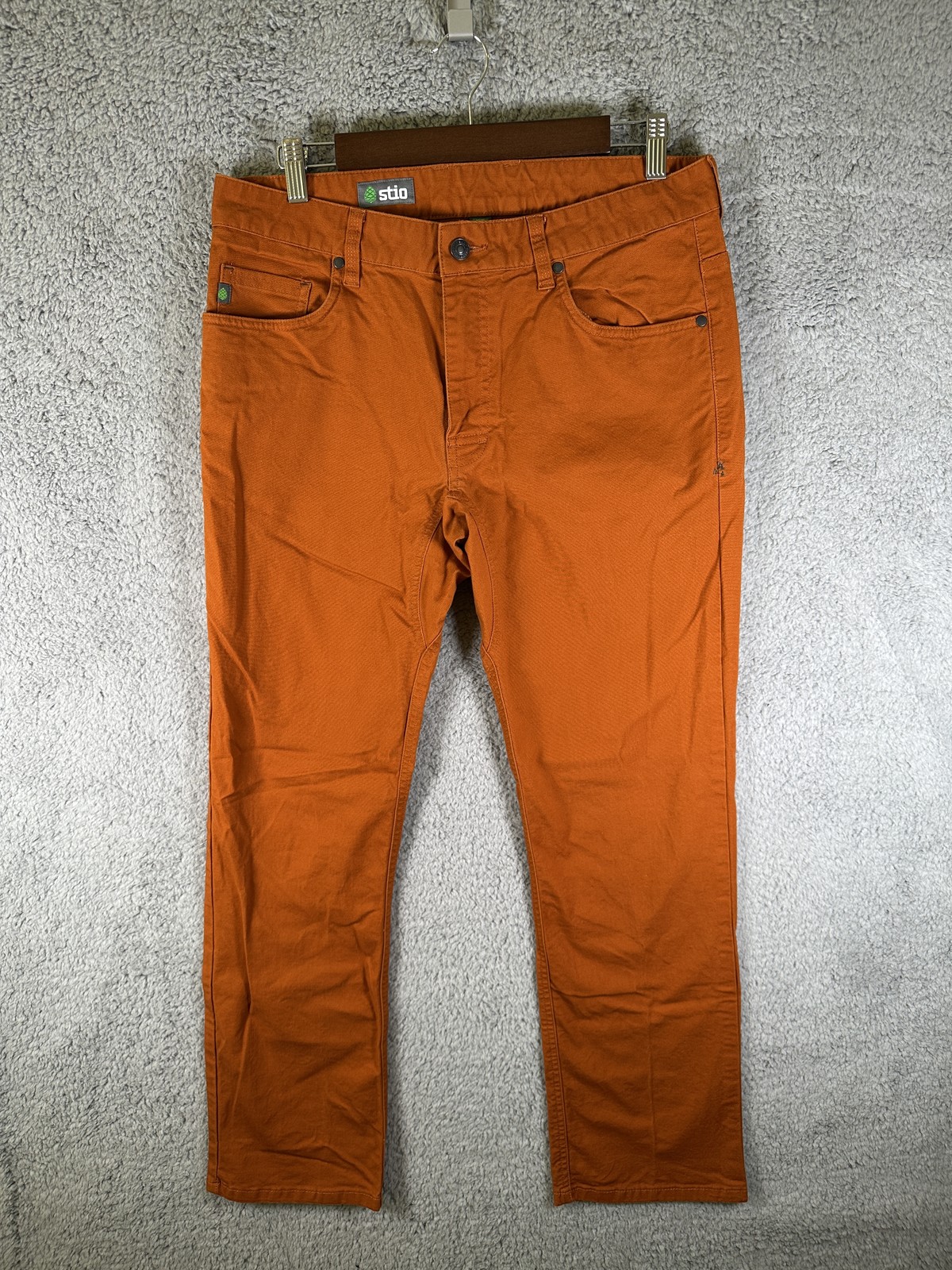 Stio Rivet Canvas Pants Mens 32x29 Orange Cotton Stretch Canvas Outdoor 32S