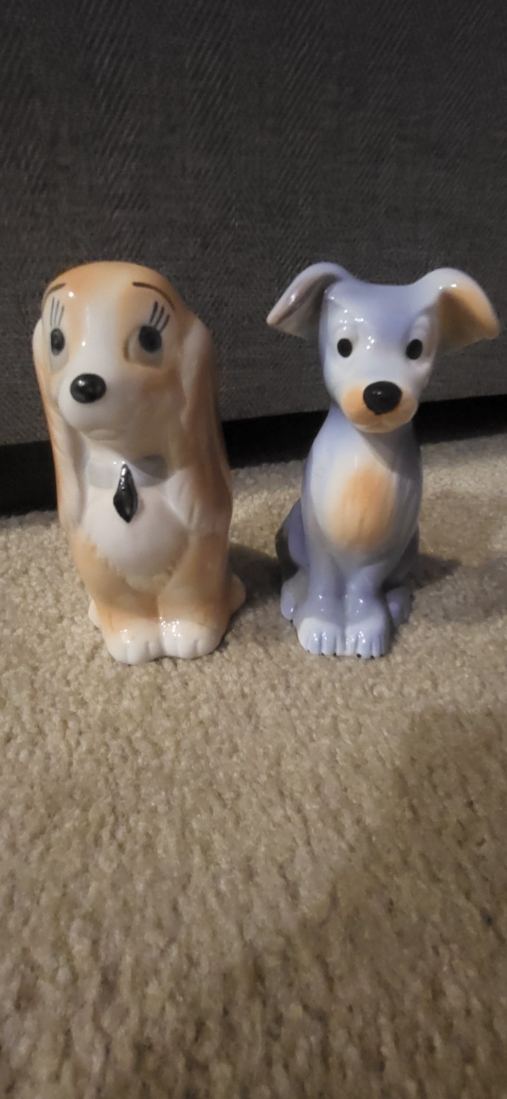 Vintage Walt Disney Lady & Tramp Ceramic Figurine 6 Inches Tall
