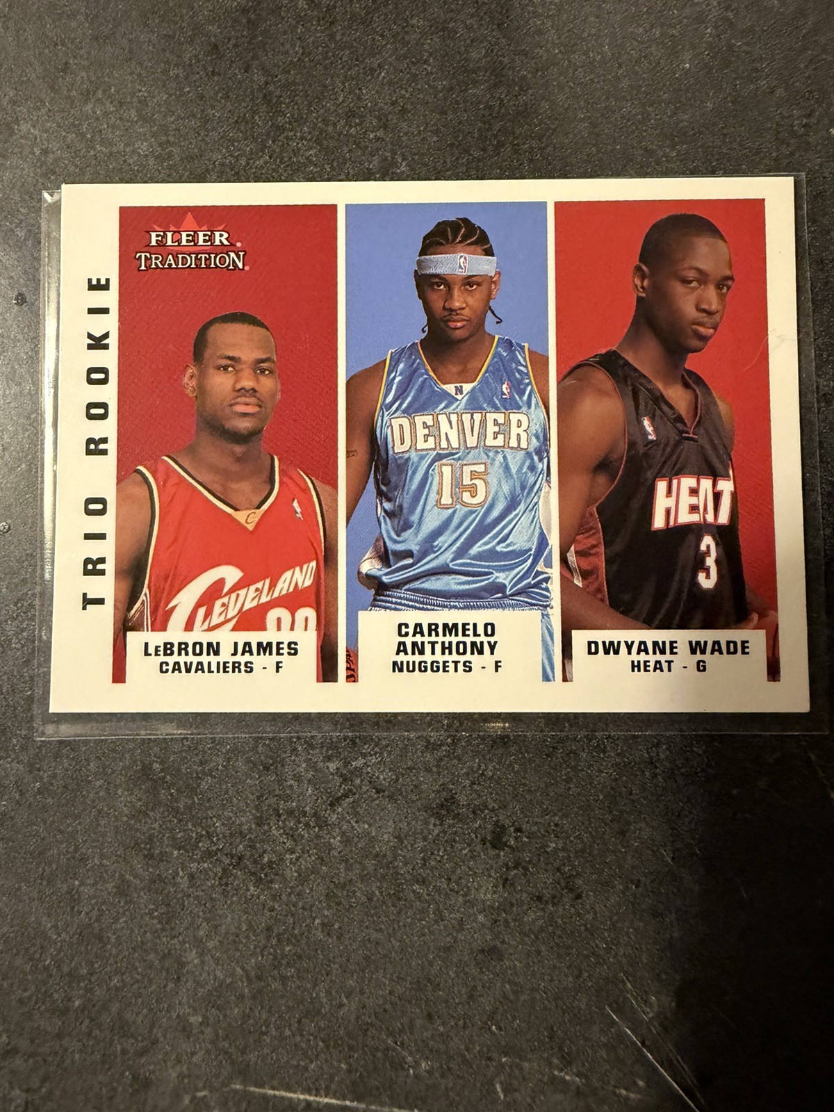 2003 Fleer Tradition LEBRON JAMES CARMELO DWAYNE WADE Trio Rookie Excellent 📈