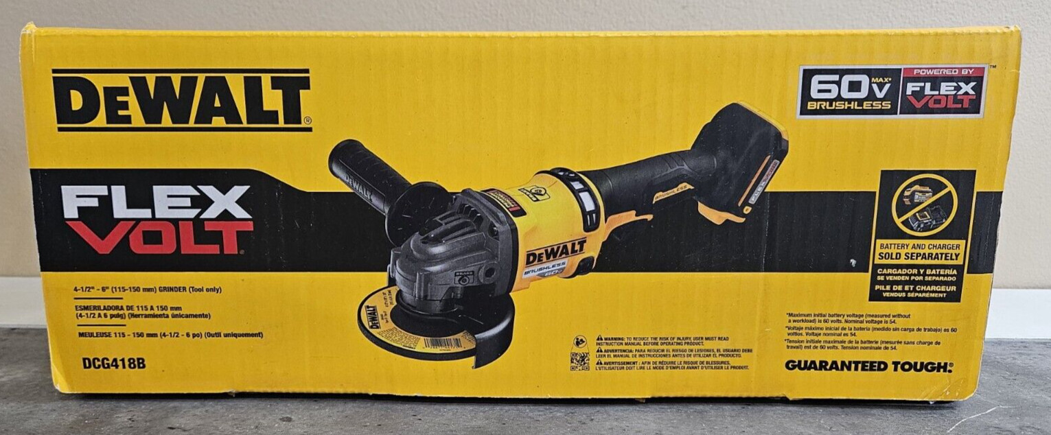 NEW DeWalt DCG418B 60V MAX FLEXVOLT 4 1/2\