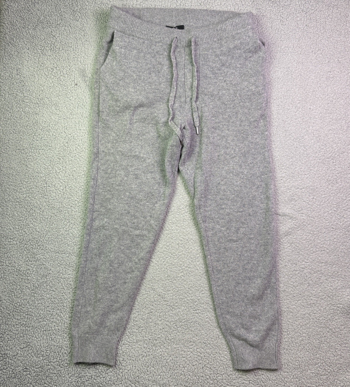 Quince Cashmere Sweatpants Womens Medium Gray Soft Drawstring Knit Wool Tapered Quince Cashmere Sweatpants Womens Medium Gray Soft Drawstring Knit Wool Tapered