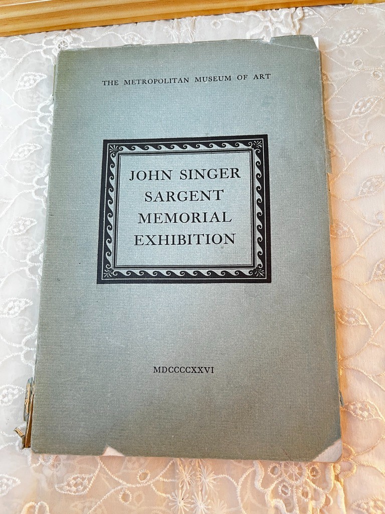 Vintage John Singer Sargent Memorial Exhibition Catalog 1926 The Met NYC
