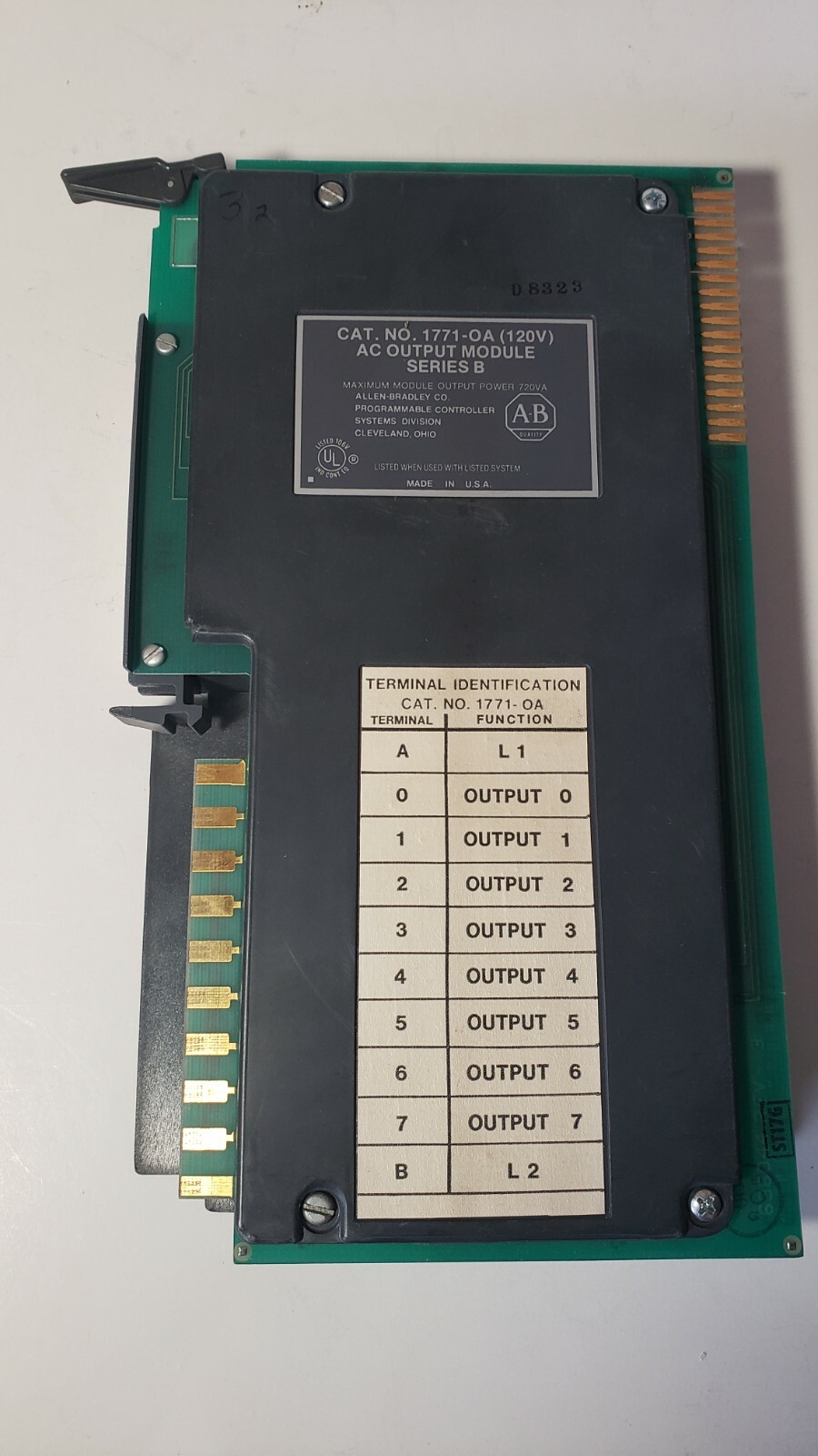 Allen Bradley 1771-OA (120v) Series B AC Output Module PLC5 720VA Watts Allen Bradley 1771-OA (120v) Series B AC Output Module PLC5 720VA Watts