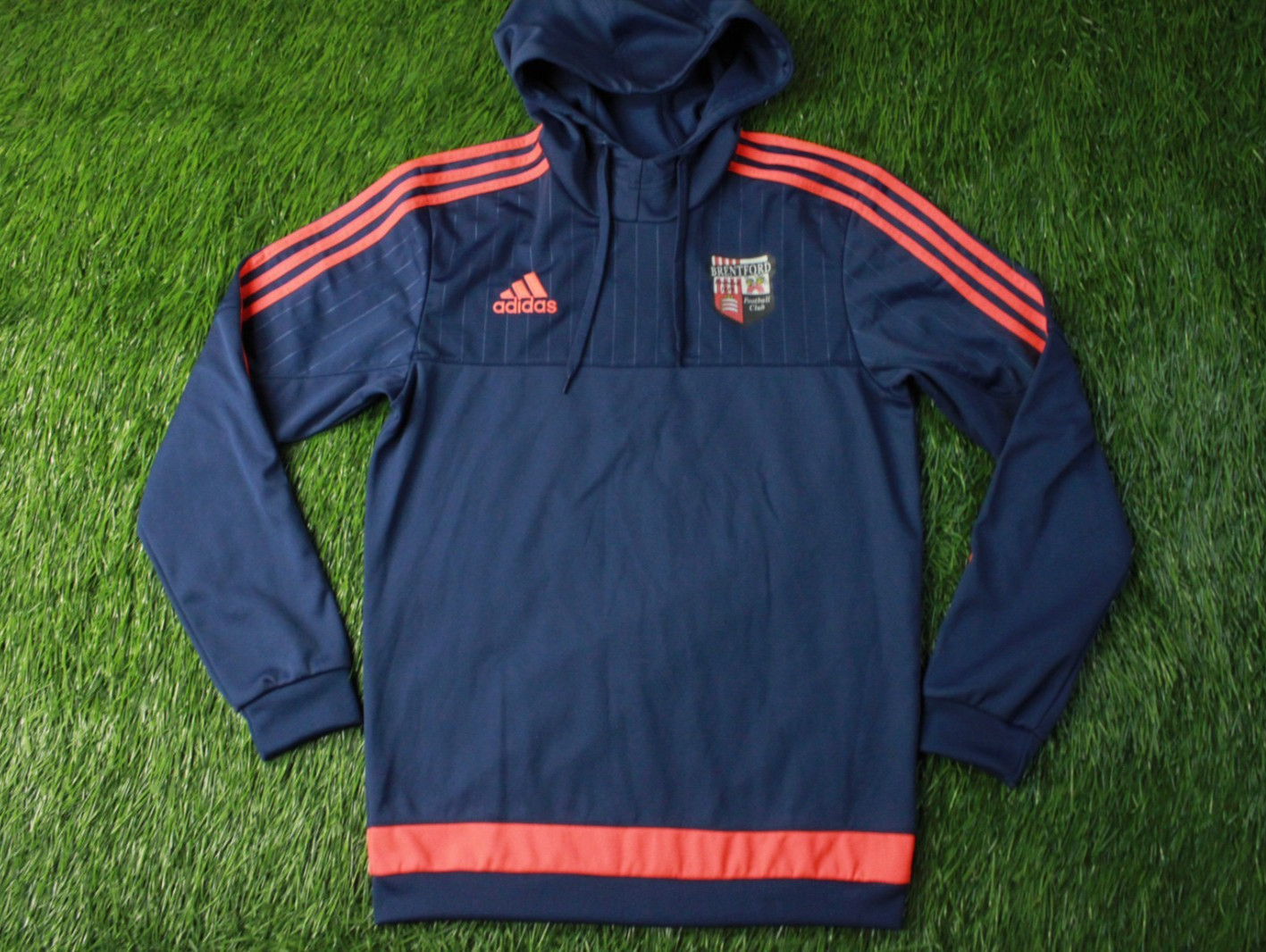 BRENTFORD 2015/2016 FOOTBALL MEN HOODIE SWEATER TRAINING ADIDAS ORIGINAL SIZE S