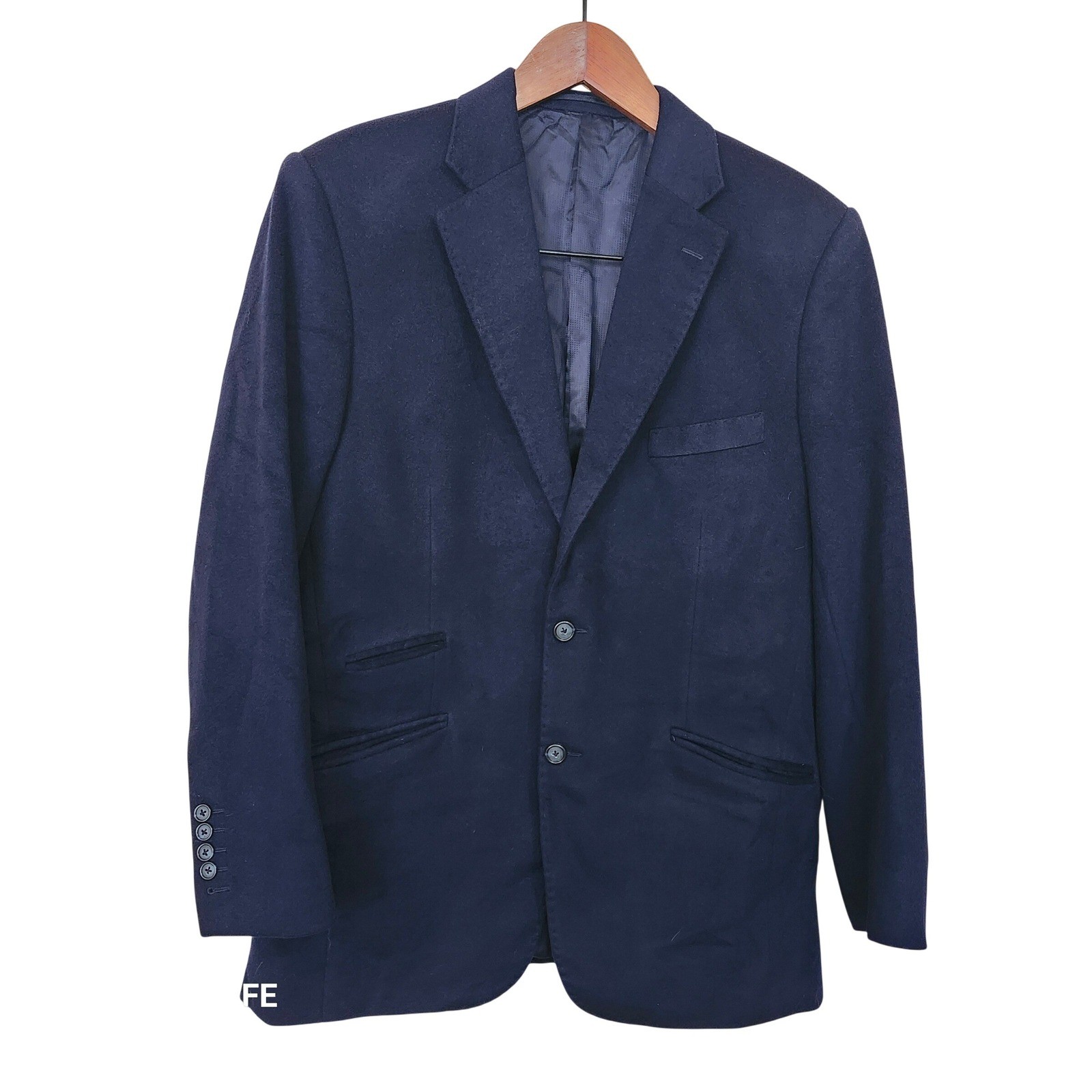 Q Clothier Custom Blazer 42R Navy Blue Loro Piana Superfine Wool Sport Coat