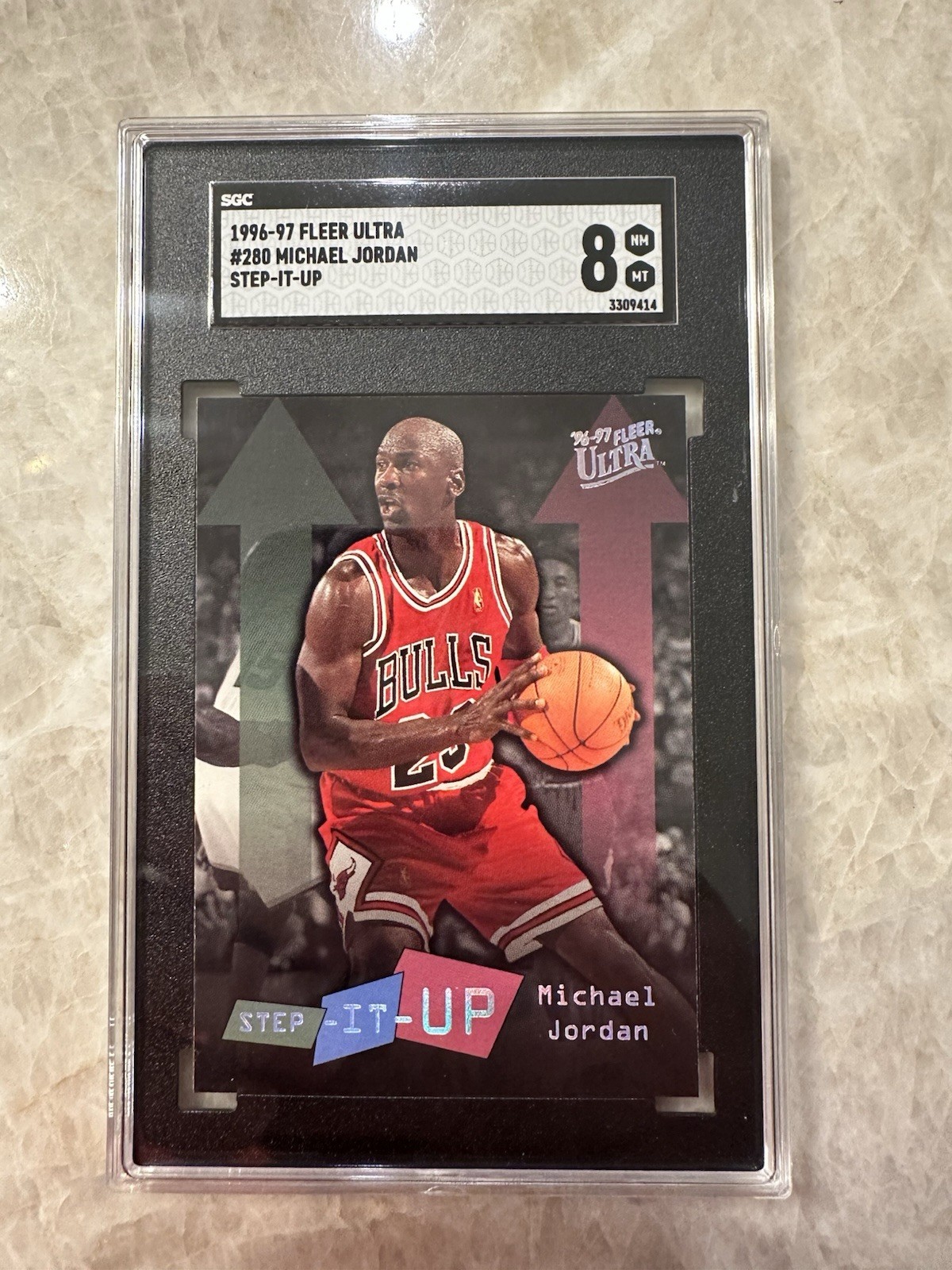 1996-97 Fleer Ultra - Step-It-Up Michael Jordan #280 Chicago Bulls SGC 8 NM-MT