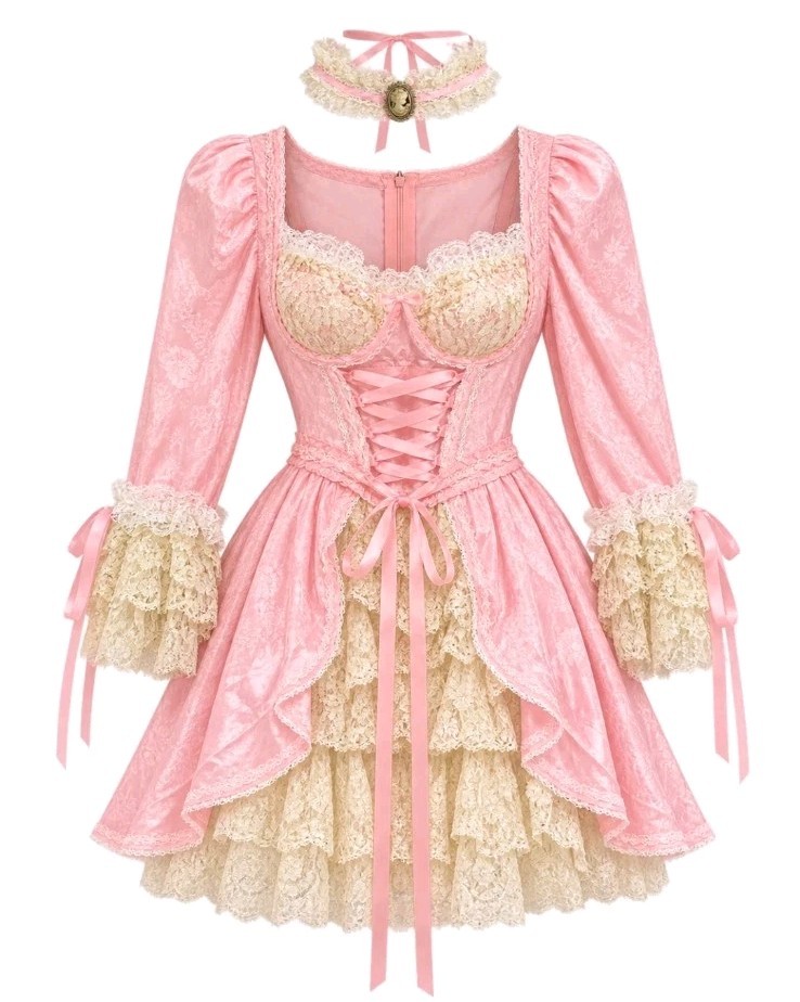 New Dolls Kill Marie Antoinette French Cake Queen Corset Dress Women Halloween X New Dolls Kill Marie Antoinette French Cake Queen Corset Dress Women Halloween X