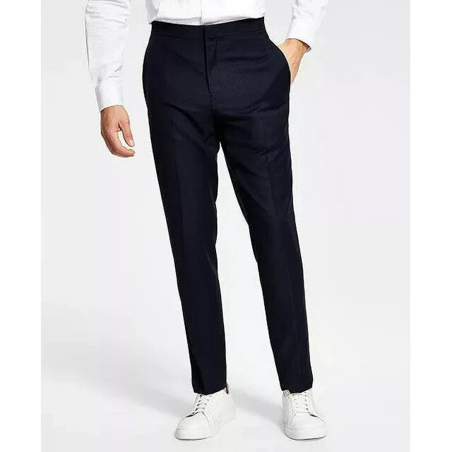 NWT $135 Alfani Mens Slim Fit Flat Front Suit Pants, Navi, Dif. Sizes NWT $135 Alfani Mens Slim Fit Flat Front Suit Pants, Navi, Dif. Sizes