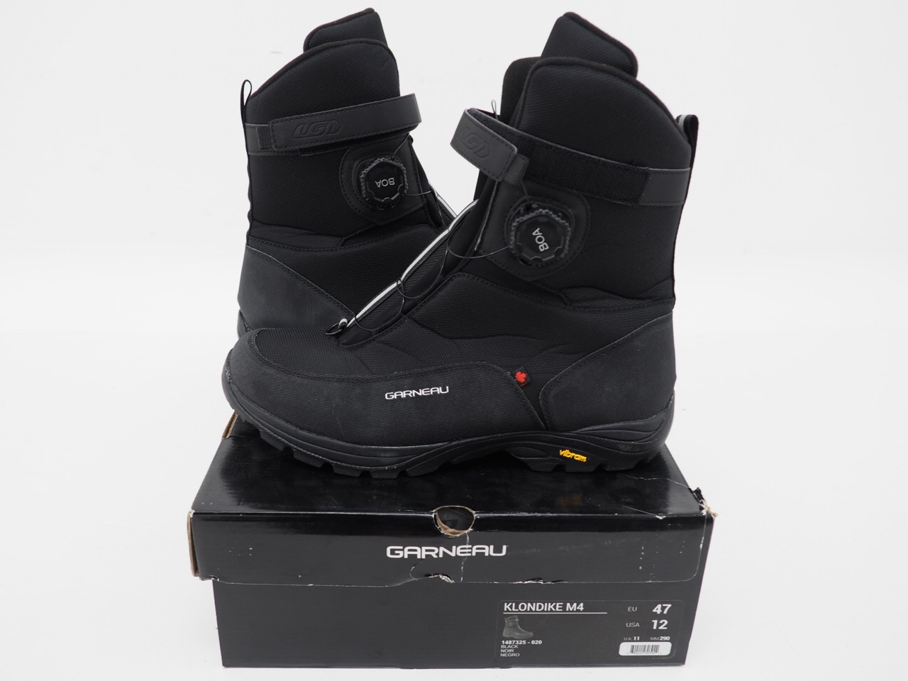New Louis Garneau Klondike M4 Cycling Fatbike Boots Mens Sz US 12 EU 47 SPD BOA