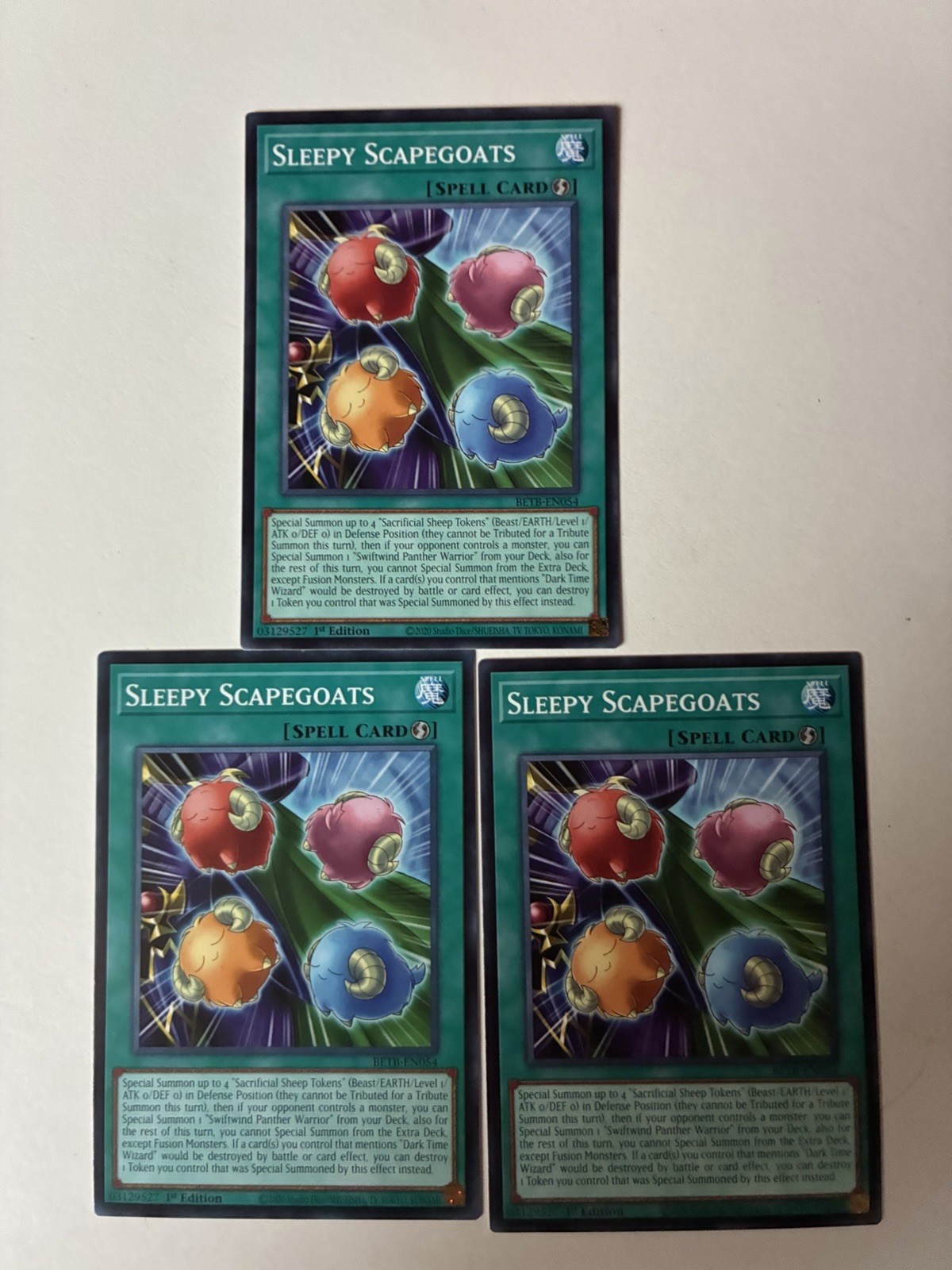 3x Sleepy Scapegoats Betb Near Mint Condition 