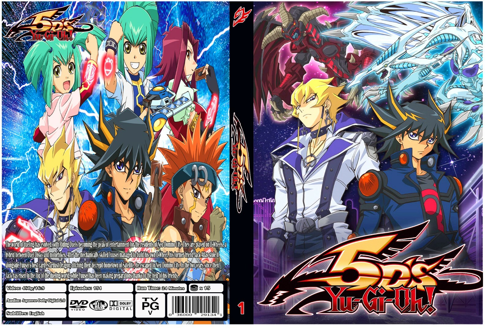 Yu-Gi-Oh 5D's Complete Anime Series 154 Episodes