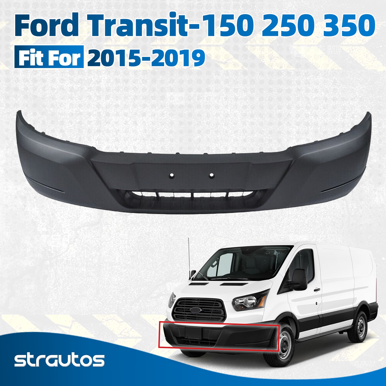 For 2015-2019 Ford Transit-150 250 350 Front Lower Bumper Cover CK4Z17757AA For 2015-2019 Ford Transit-150 250 350 Front Lower Bumper Cover CK4Z17757AA