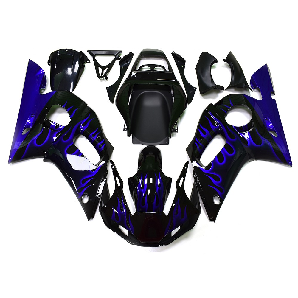 Blue Black Fairing Kit for 1998-2002 Yamaha YZF R6 Fairings ABS Plastic Bodywork