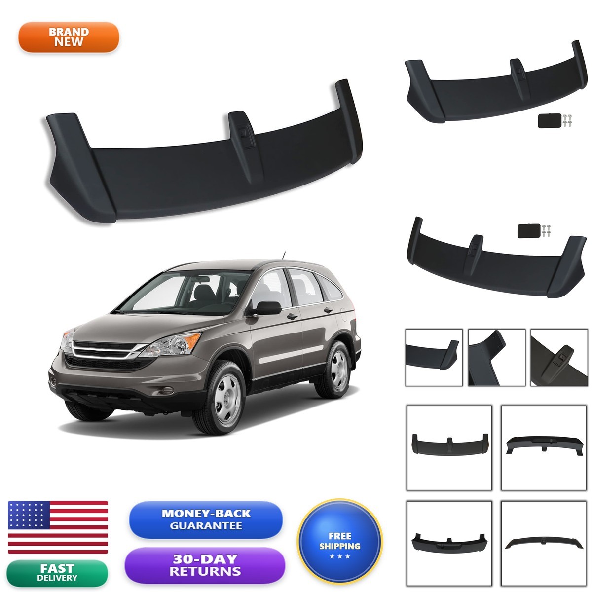 munirater Rear Roof Spoiler Wing OE Factory Style for CRV CR-V 2007-2011 munirater Rear Roof Spoiler Wing OE Factory Style for CRV CR-V 2007-2011