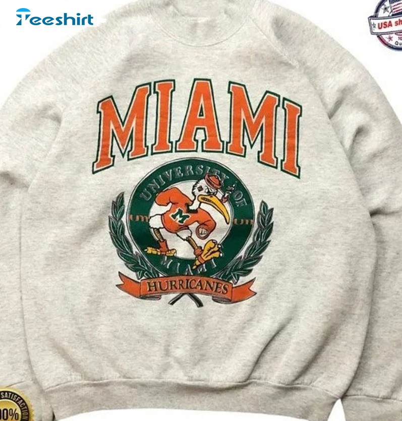 Rare 90s Miami Hurricanes Football University Of Miami Sweatshirt RM2350