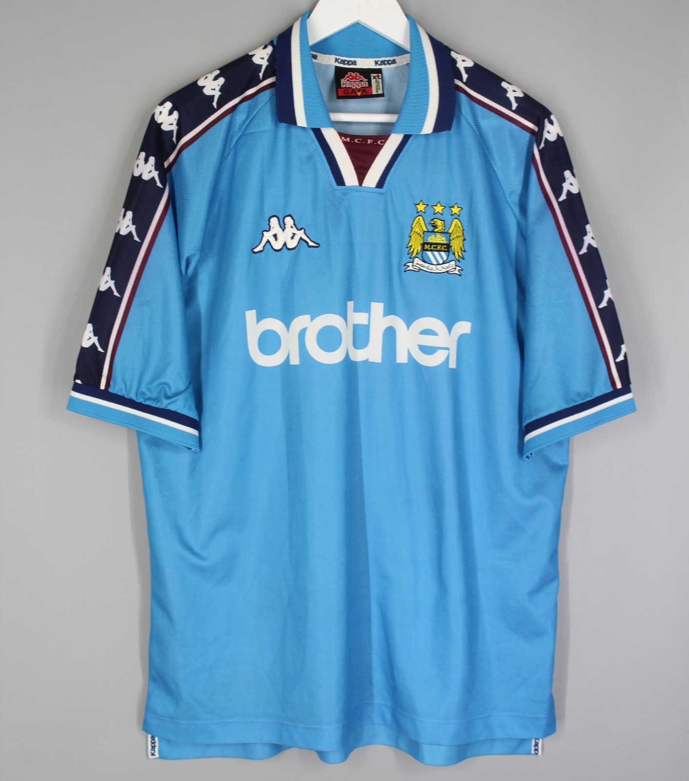 MANCHESTER CITY ENGLAND 1997/1999 HOME FOOTBALL SHIRT JERSEY KAPPA MANCHESTER CITY ENGLAND 1997/1999 HOME FOOTBALL SHIRT JERSEY KAPPA