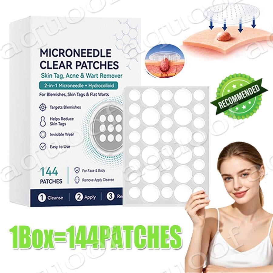 Curalona Microneedle Patches 144pcs, Skin Tag Wart Acne Remover Patches,Hot Sale