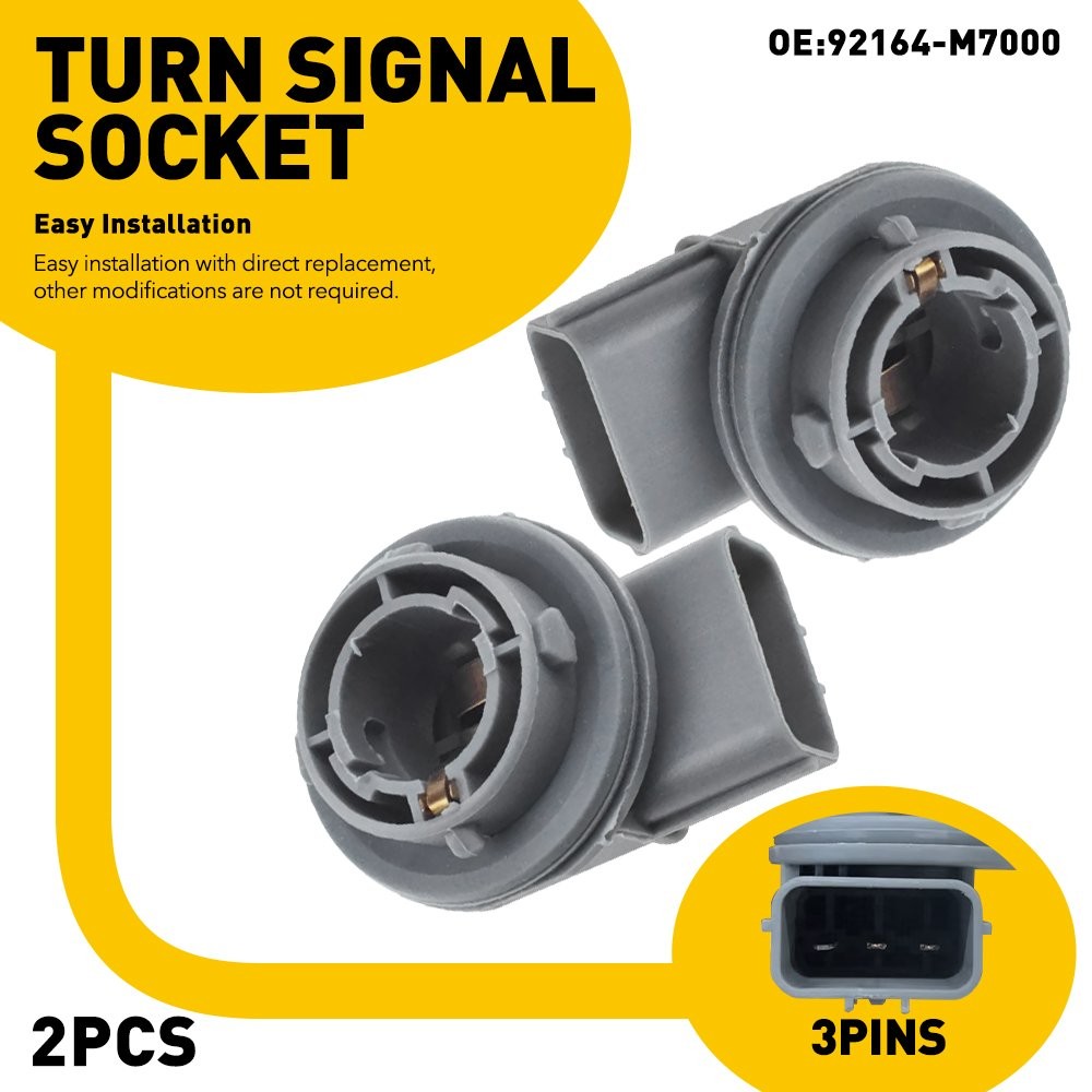 2PCS Set Turn Front Signal Lamp Socket 92164-M7000 2019 For 2020 2021 Kia Forte