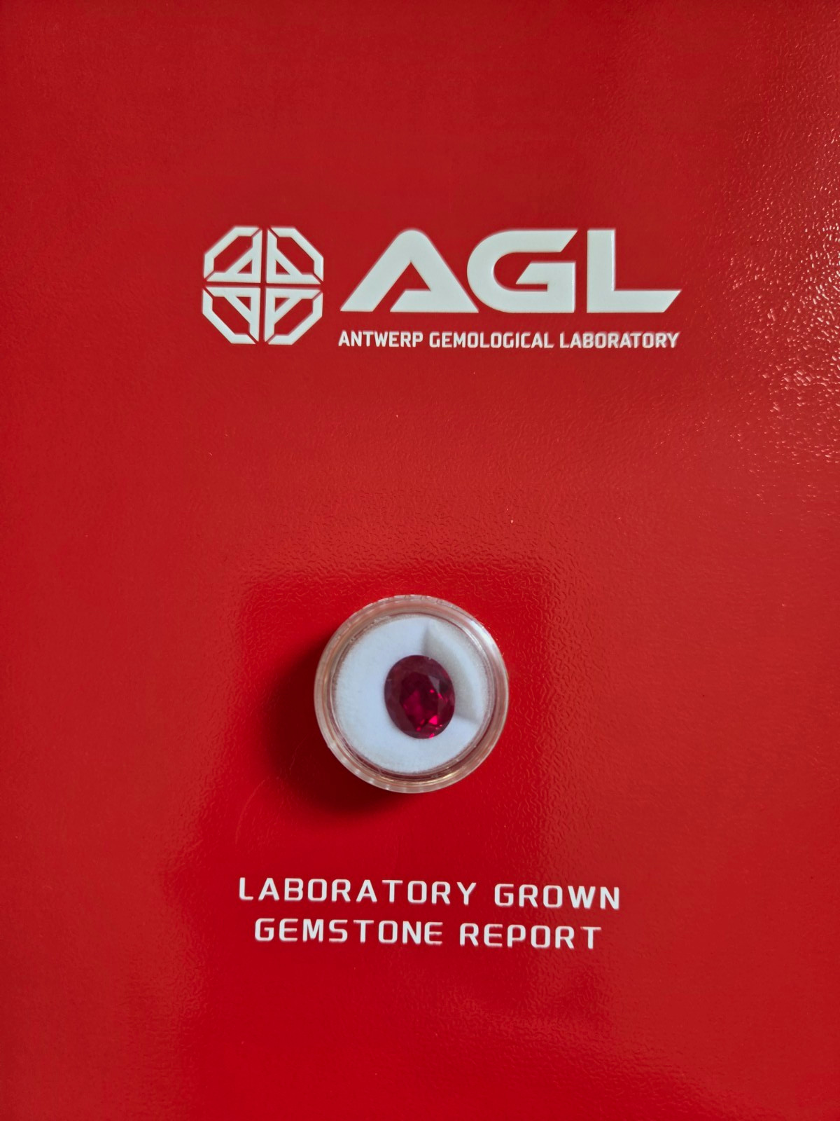 AGL Lab-Created Red Ruby Oval Cut 6.226ct 12.0x10.0mm Certified