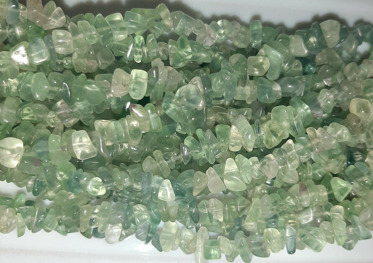 Green Fluorite Chip Beads 4mm - 10mm 34\