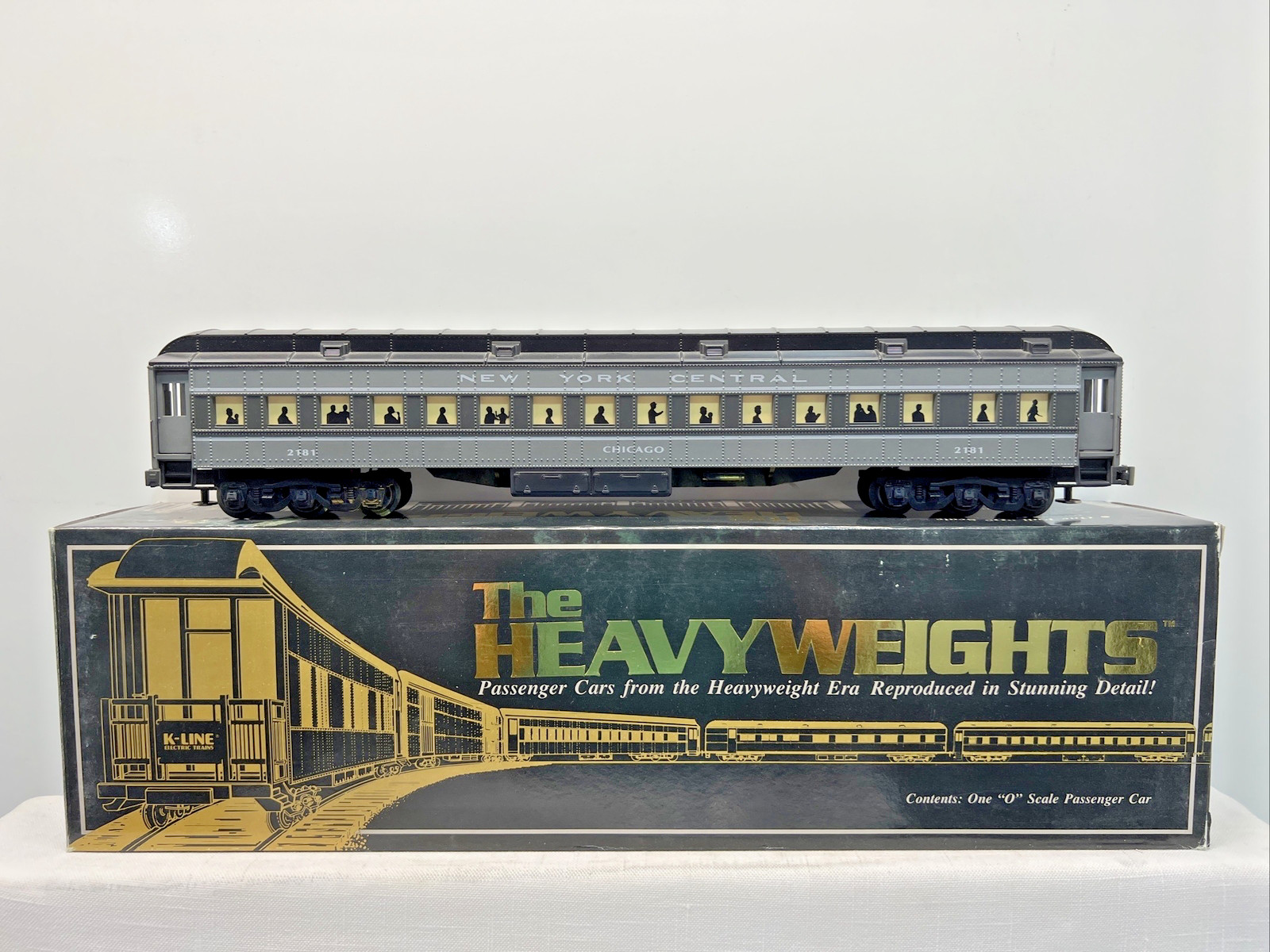 K-LINE K-2181 NEW YORK CENTRAL CHICAGO COACH CAR THE HEAVYWEIGHTS  O GAUGE