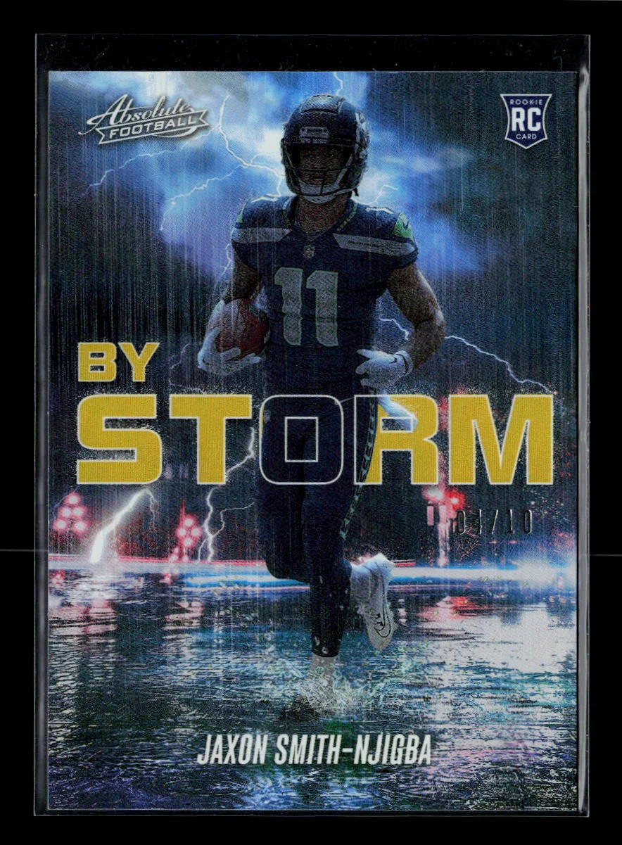 2023 Panini Absolute Football By Storm Jaxon Smith-Njigba #BST-9 RC Gold /10