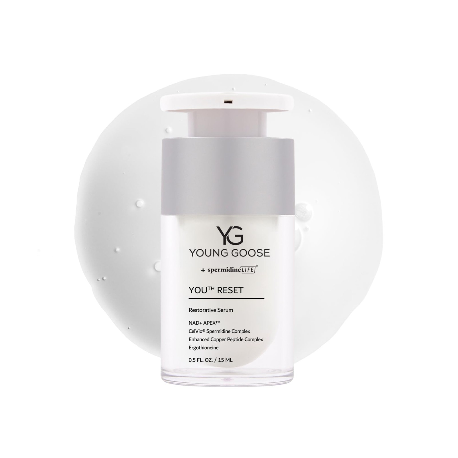 Young Goose Youth Reset Face Serum Peptides & Resveratrol, 15 mL