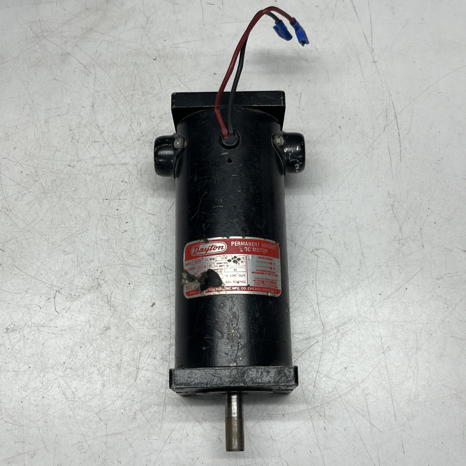 Dayton 4Z528 Dc Motor,Pm,Tenv,1/6 Hp,1800 Rpm,90Vdc