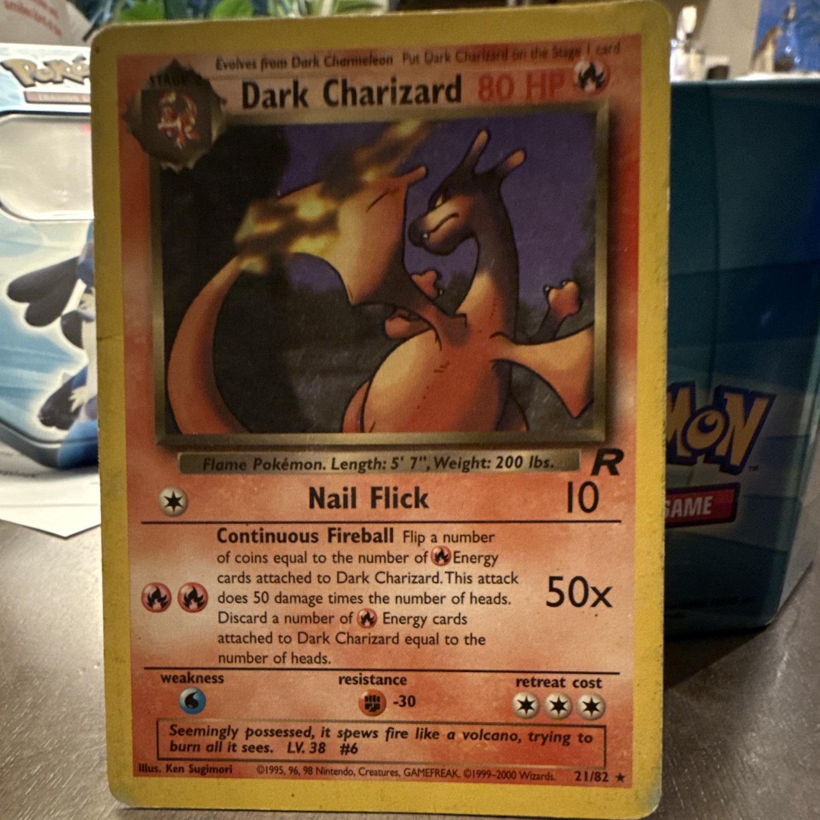 The Pokémon Company Dark Charizard Team Rocket Rare 21/82 Regular 80 HP