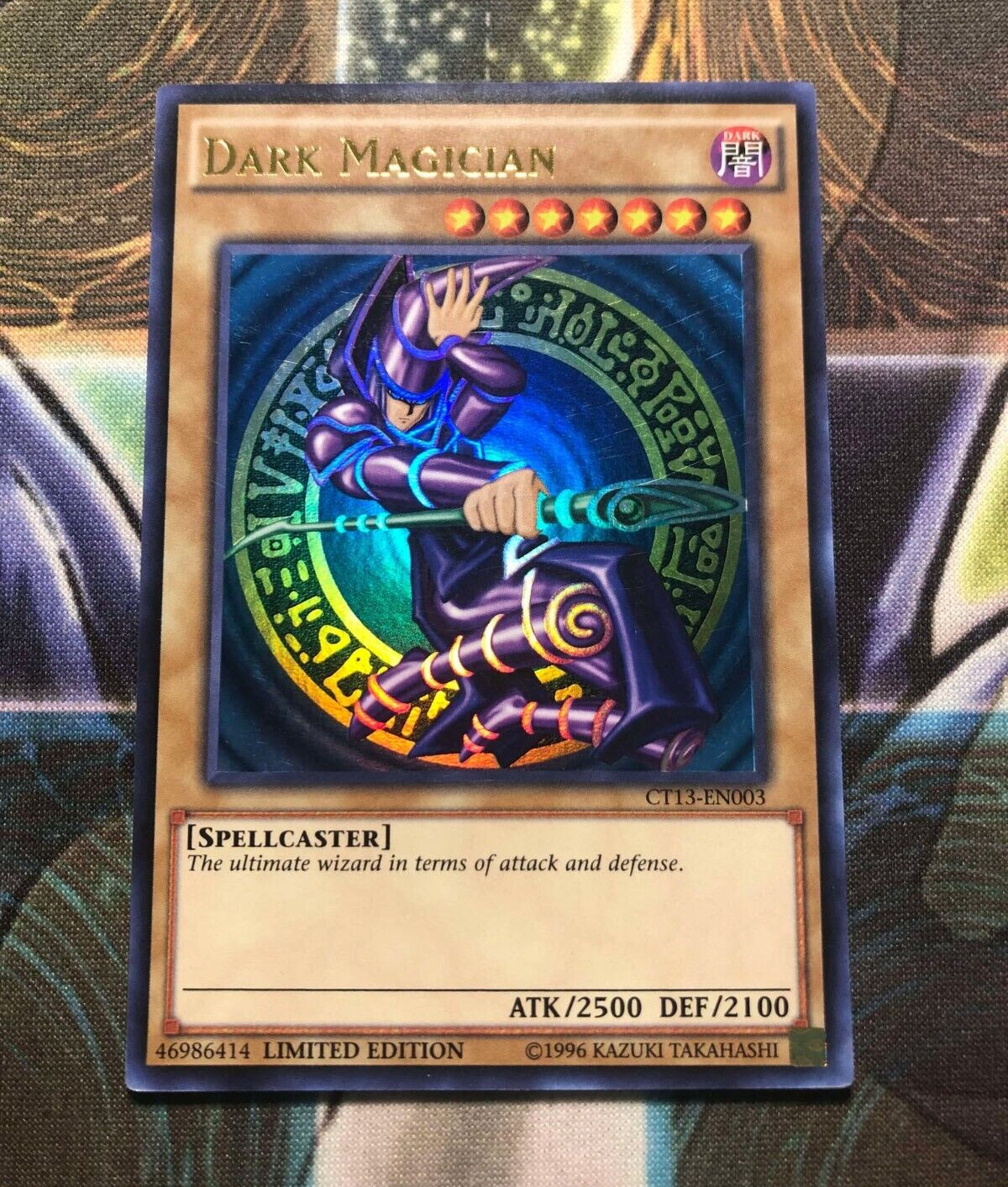 *** DARK MAGICIAN *** ULTRA RARE HOLOGRAPHIC ORIGINAL ART CT13-EN003 YUGIOH