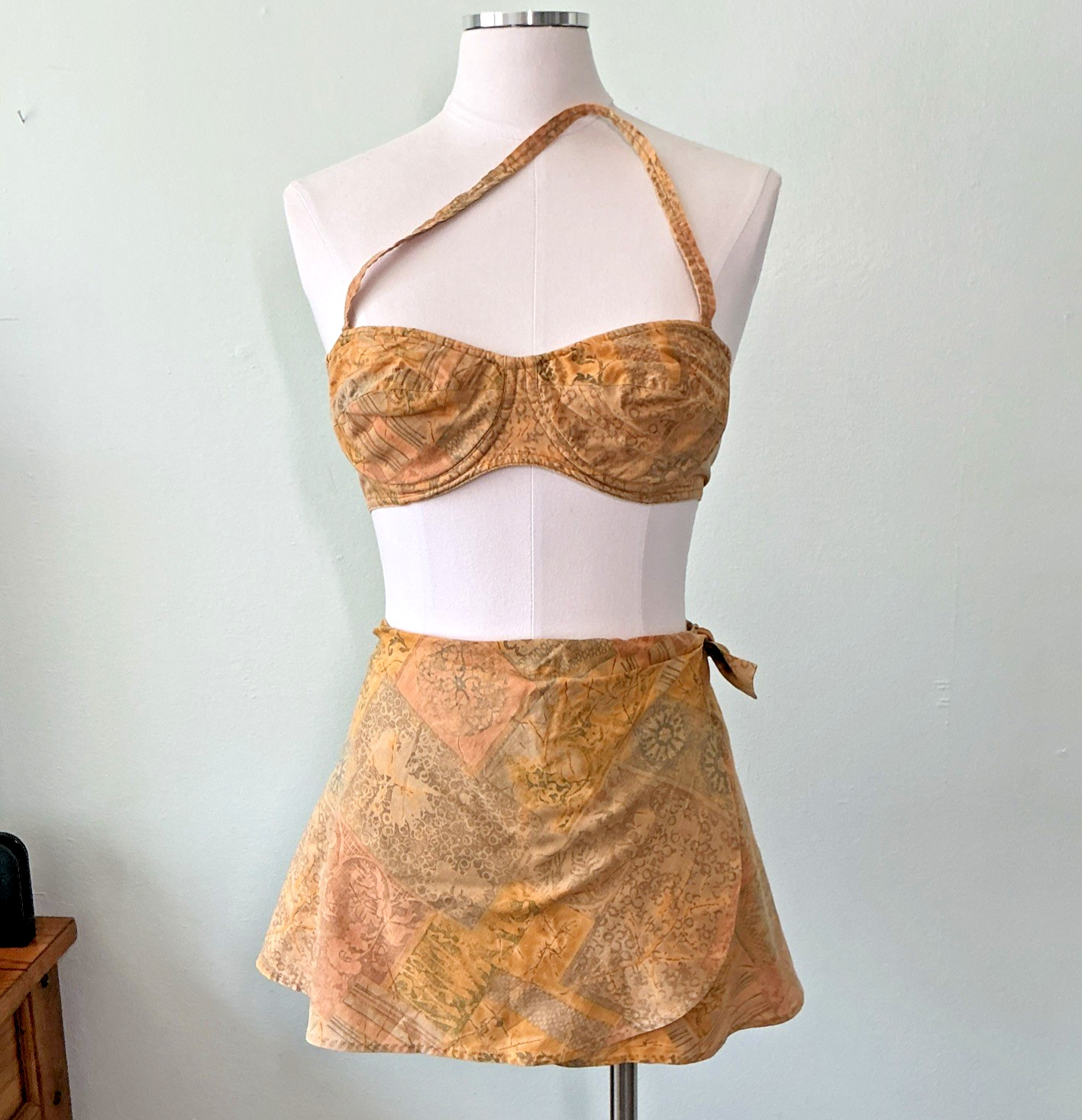 Vintage Late 1950s Cole of California 2 Pc Underwire Bikini Skort Swimsuit Set