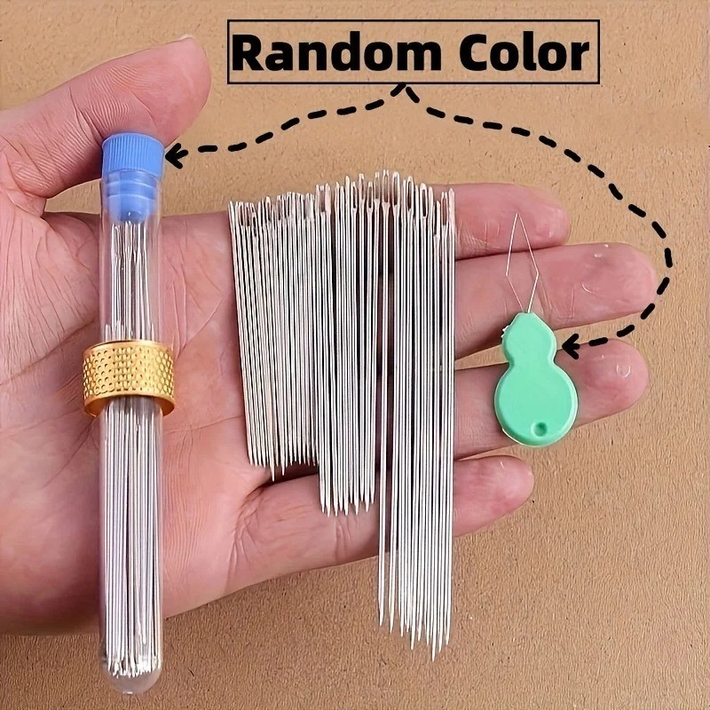40pcs/set Large Eye Hand Sewing Needles Premium Stainless Steel Needle For Craft 40pcs/set Large Eye Hand Sewing Needles Premium Stainless Steel Needle For Craft