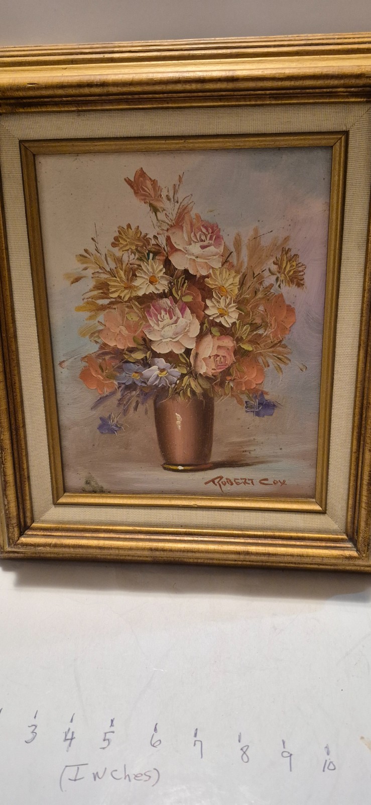 ORIGINAL FLORAL STILL LIFE OIL PAINTING SIGNED BY ROBERT COX ORIGINAL FLORAL STILL LIFE OIL PAINTING SIGNED BY ROBERT COX