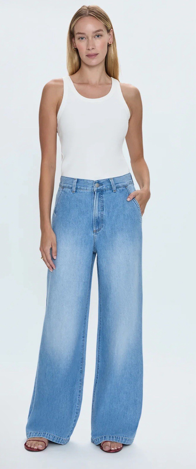 Pistola Dalia  Palo Alto Wide Leg Jeans Indigo Size: 32 NWT