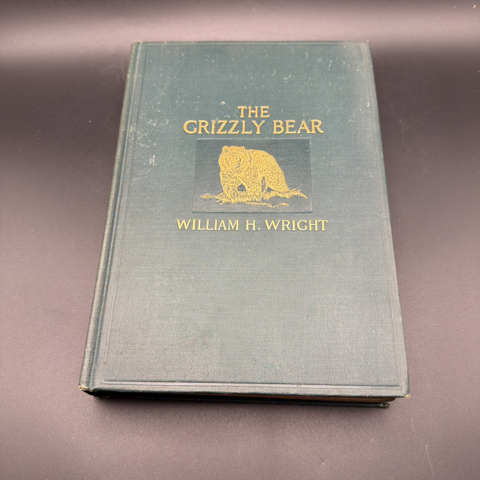 William Wright The Grizzly Bear 1st 1909 24 photo plates original cloth nearfine
