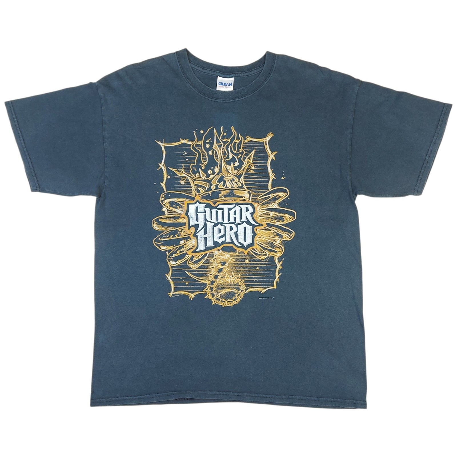 Vintage 2007 Guitar Hero Activision Neversoft Game Promo Official T-Shirt L