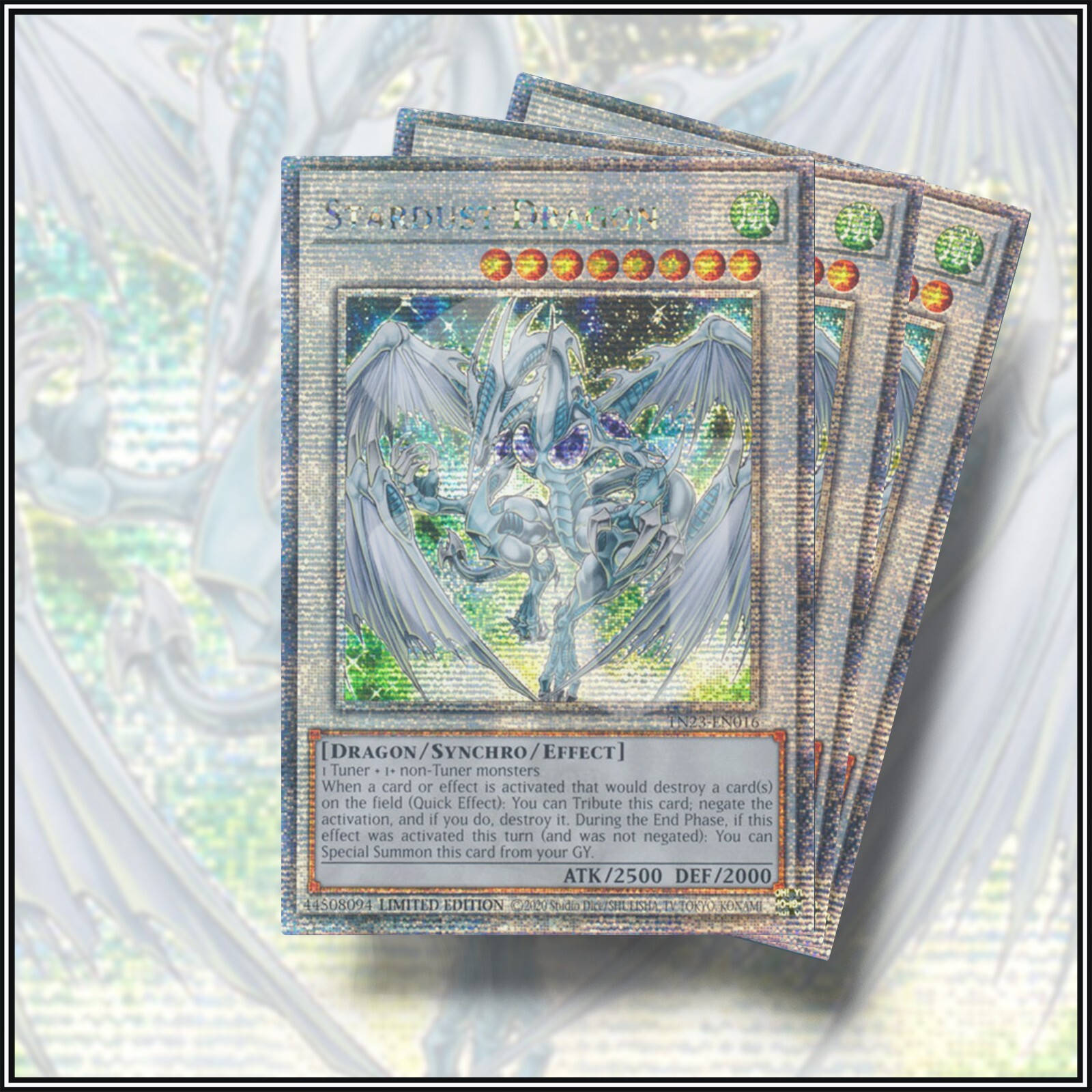 YuGiOh STARDUST DRAGON x3 QUARTER CENTURY RARE TN23-EN016 YUSEI\'S CARD💎