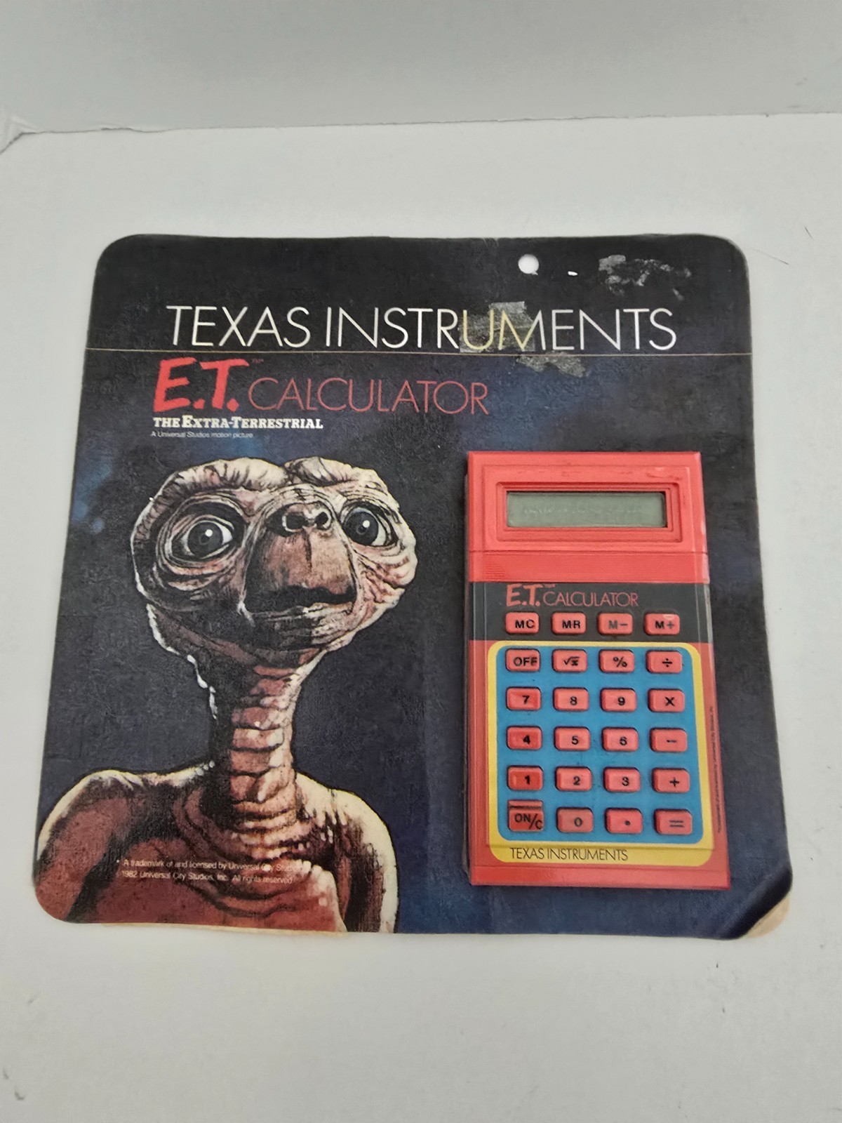 E.T. The Extra-Terrestrial Vintage 1982 Texas Instruments Calculator NEW ON CARD