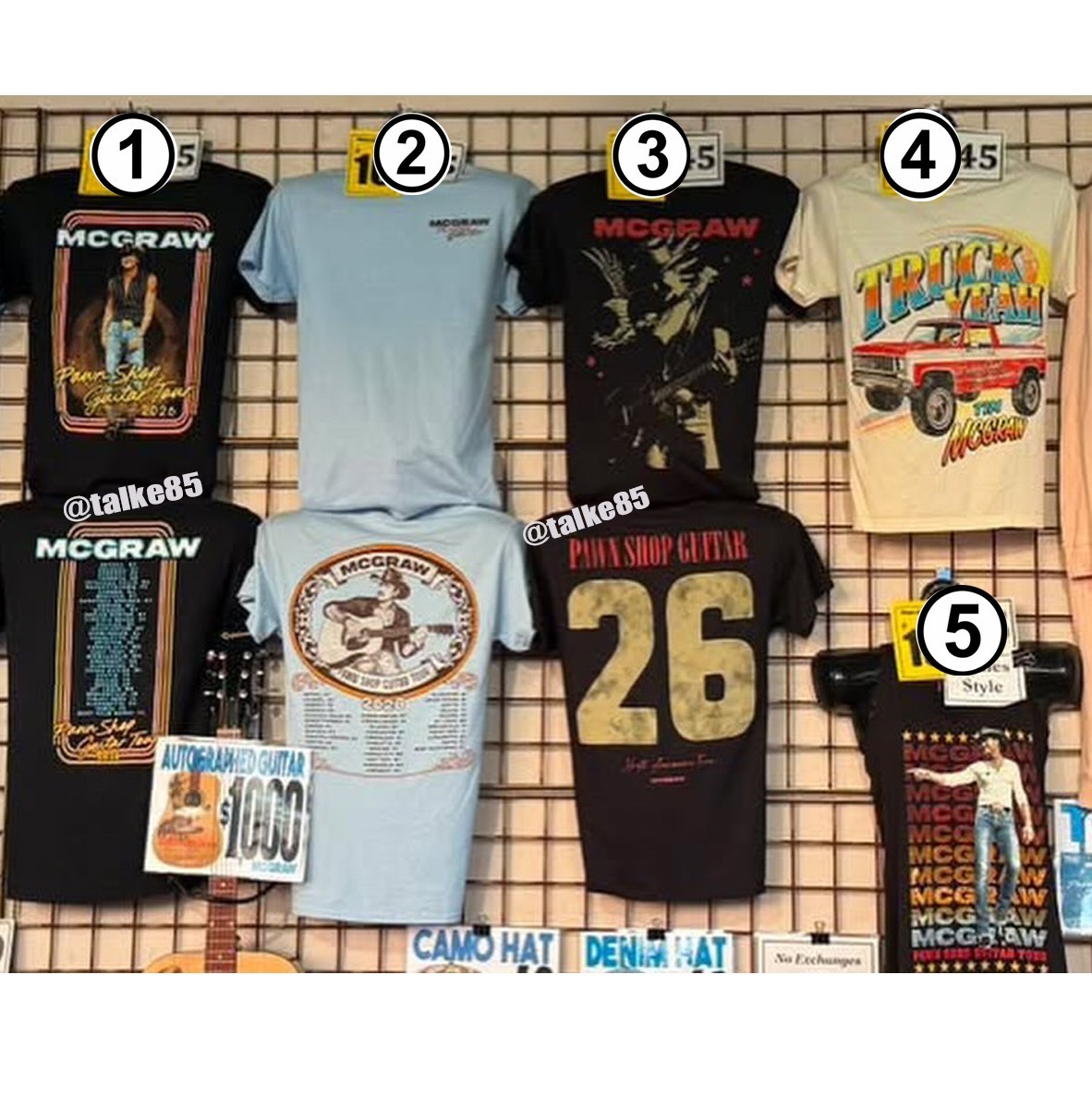 Tim McGraw Pawn Shop Guitar Tour 2026 T-Shirt Reprint Tim McGraw Pawn Shop Guitar Tour 2026 T-Shirt Reprint