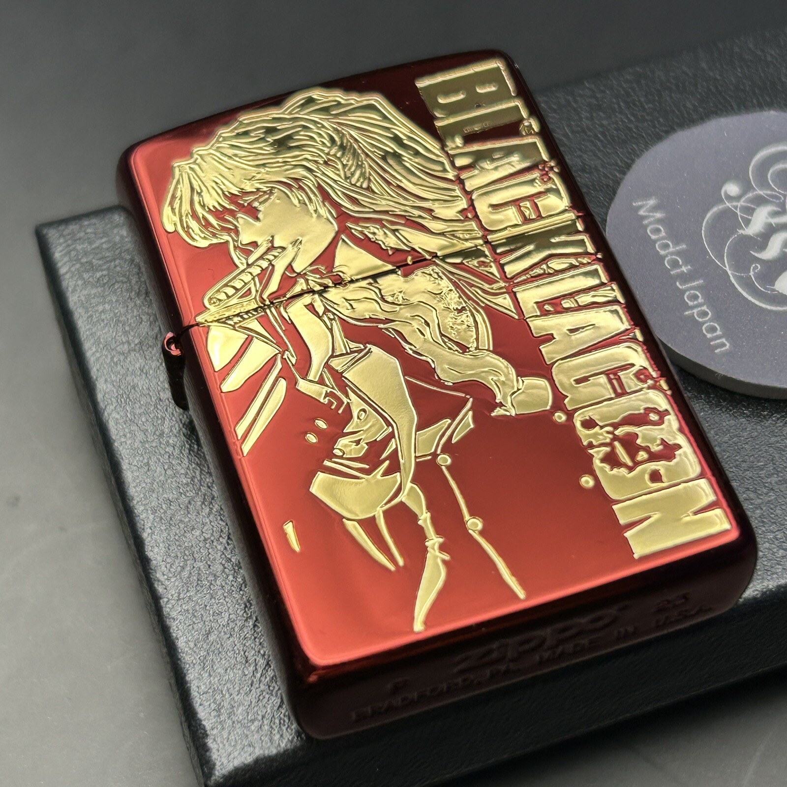 Zippo BLACK LAGOON Balalaika Hotel Moscow Red Gold Brass Japan Anime