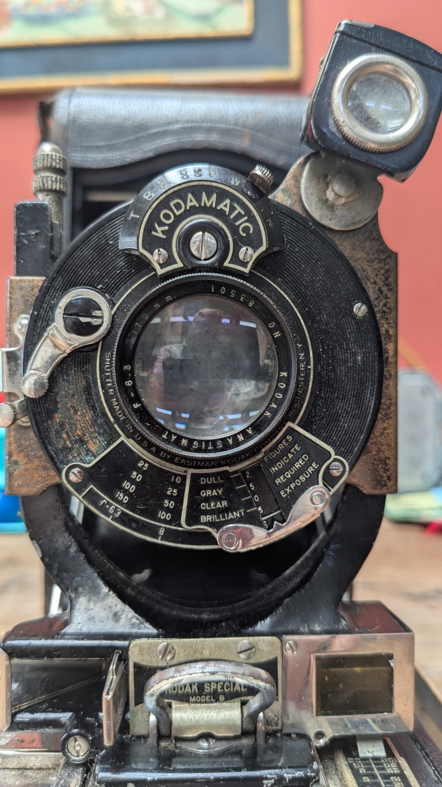 Kodak No 3A Autographic Special Model B Folding Camera 170mm f6.3 AS IS