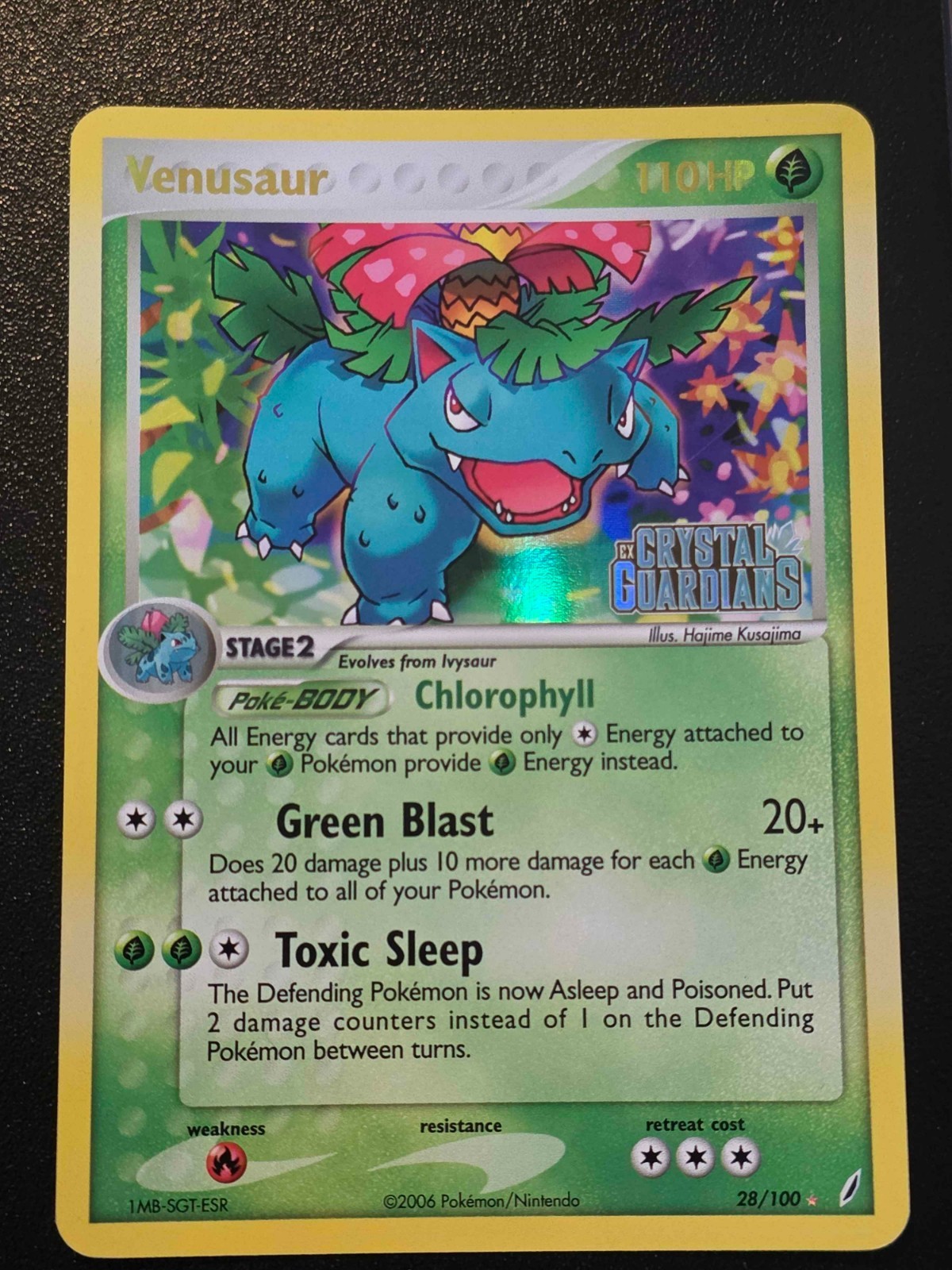Venusaur 28/100 Reverse Holo EX Crystal Guardians 2006 Pokemon Card NM