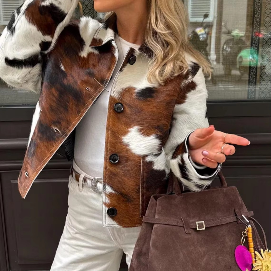 Handmade Custom Women\'s Cowhide Leather Jacket with High Quality Western Inspire