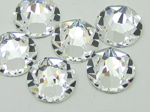 12ss CRYSTAL (viva) FLAT BACK PRECIOSA Rhinestones 1gr