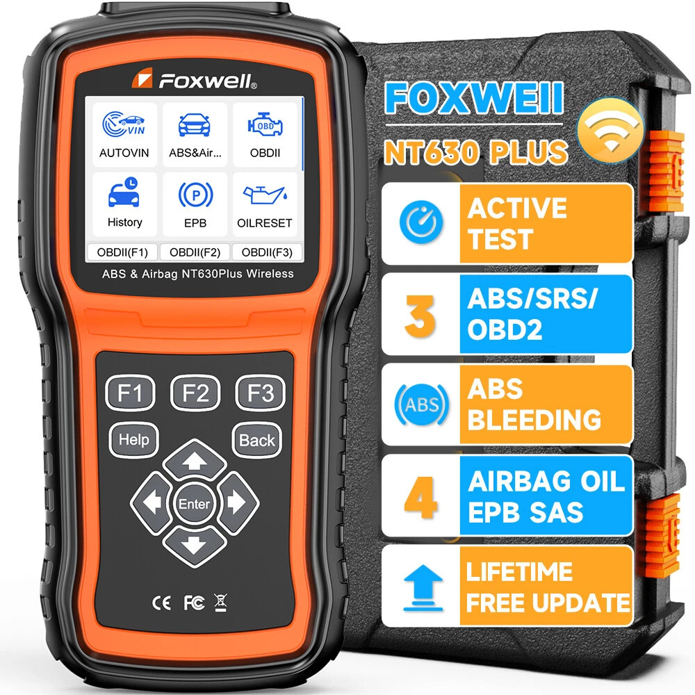 FOXWELL NT630 Plus Bidirectional SRS ABS Bleeding Oil OBD2 Diagnostic Scanner