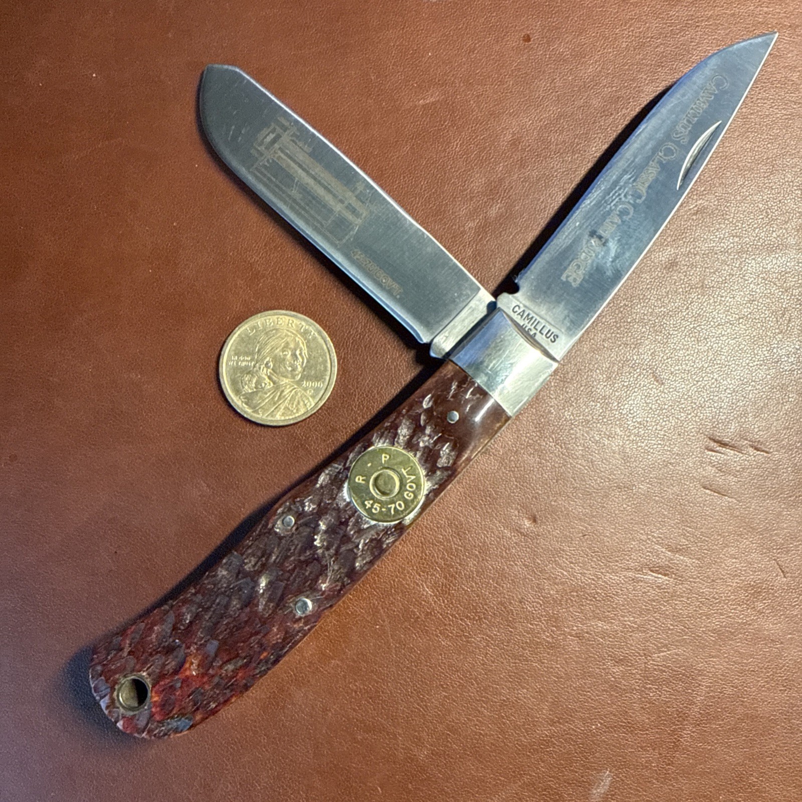 Camillus Classic Cartridge Vintage 45-70 Gov't CCC-1 2-Blade Trapper Knife MINTY Camillus Classic Cartridge Vintage 45-70 Gov't CCC-1 2-Blade Trapper Knife MINTY
