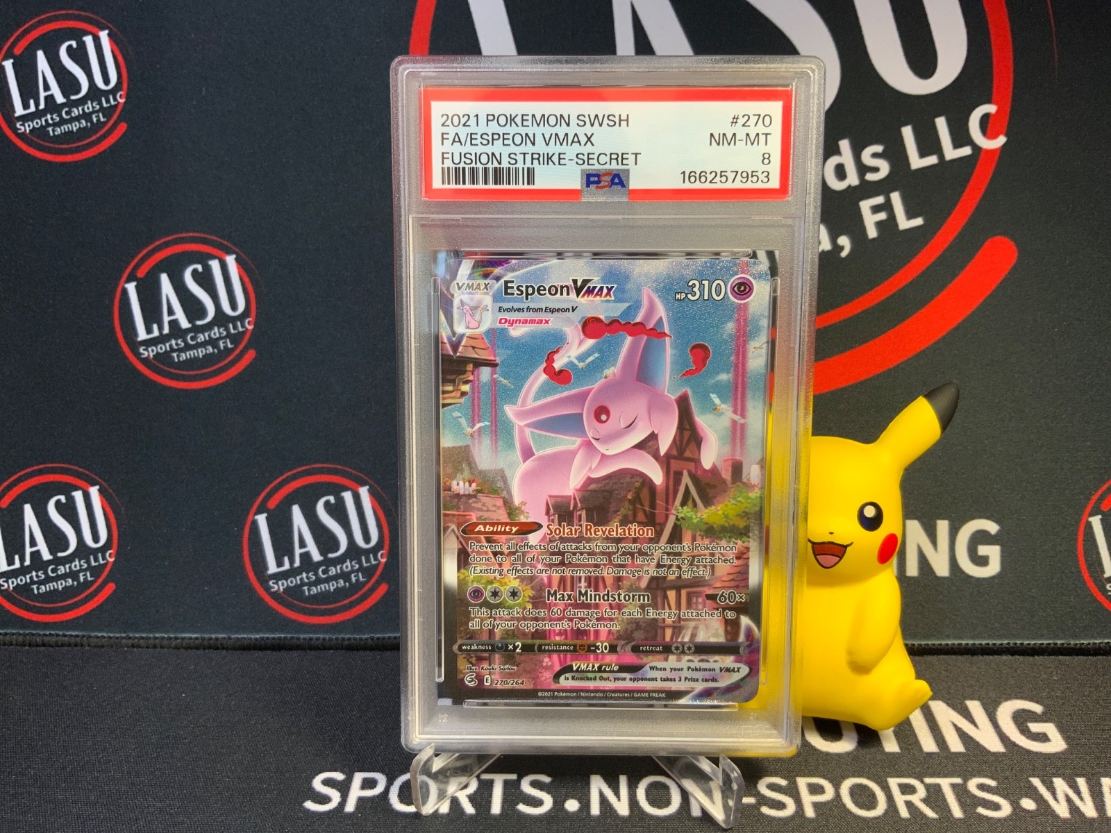 2021 Pokemon Sword & Shield Fusion Strike 270/264 Espeon VMAX PSA 8