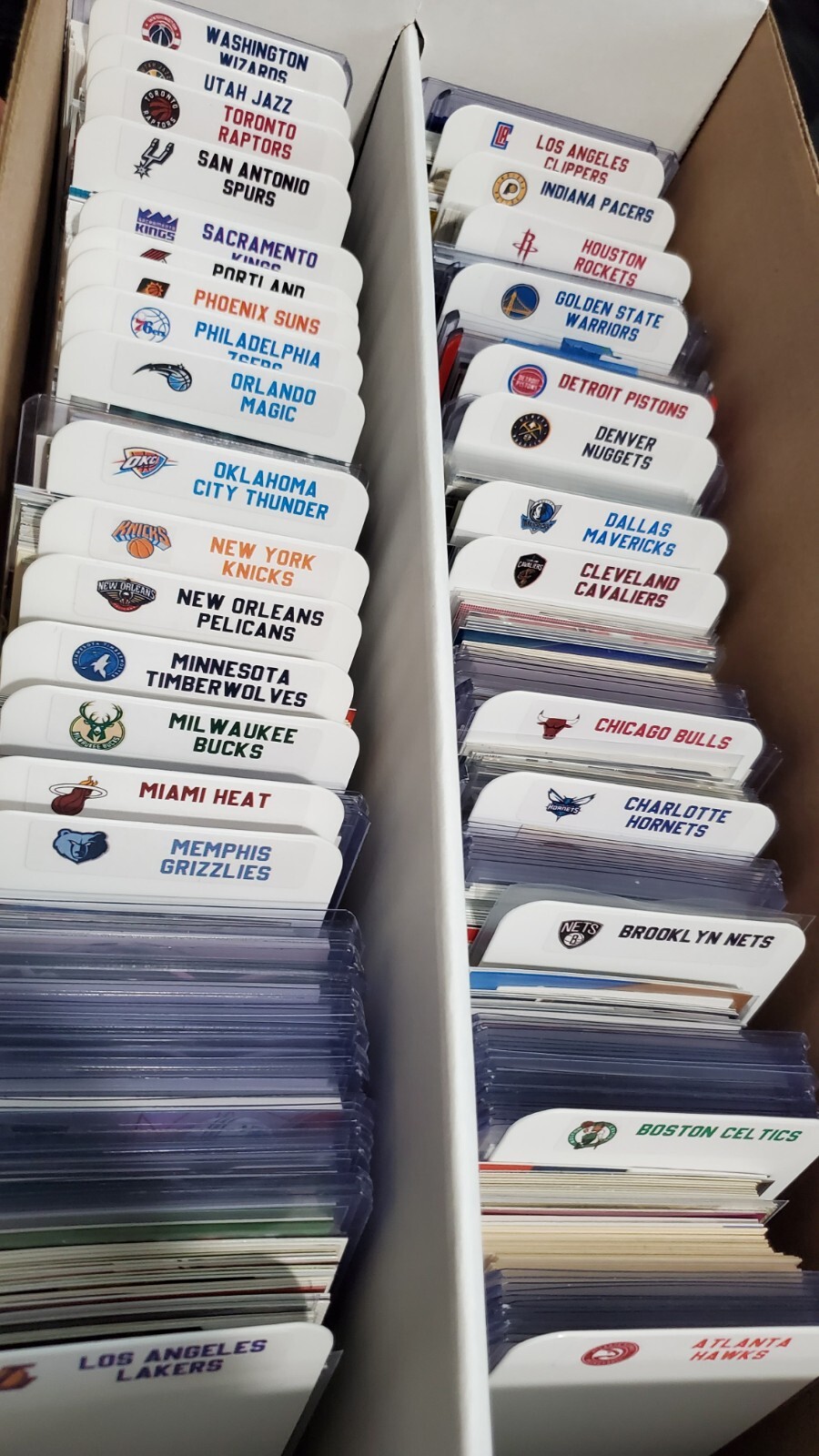 (30) TALL Sports Card Dividers with 30 FREE NBA Teams Labels