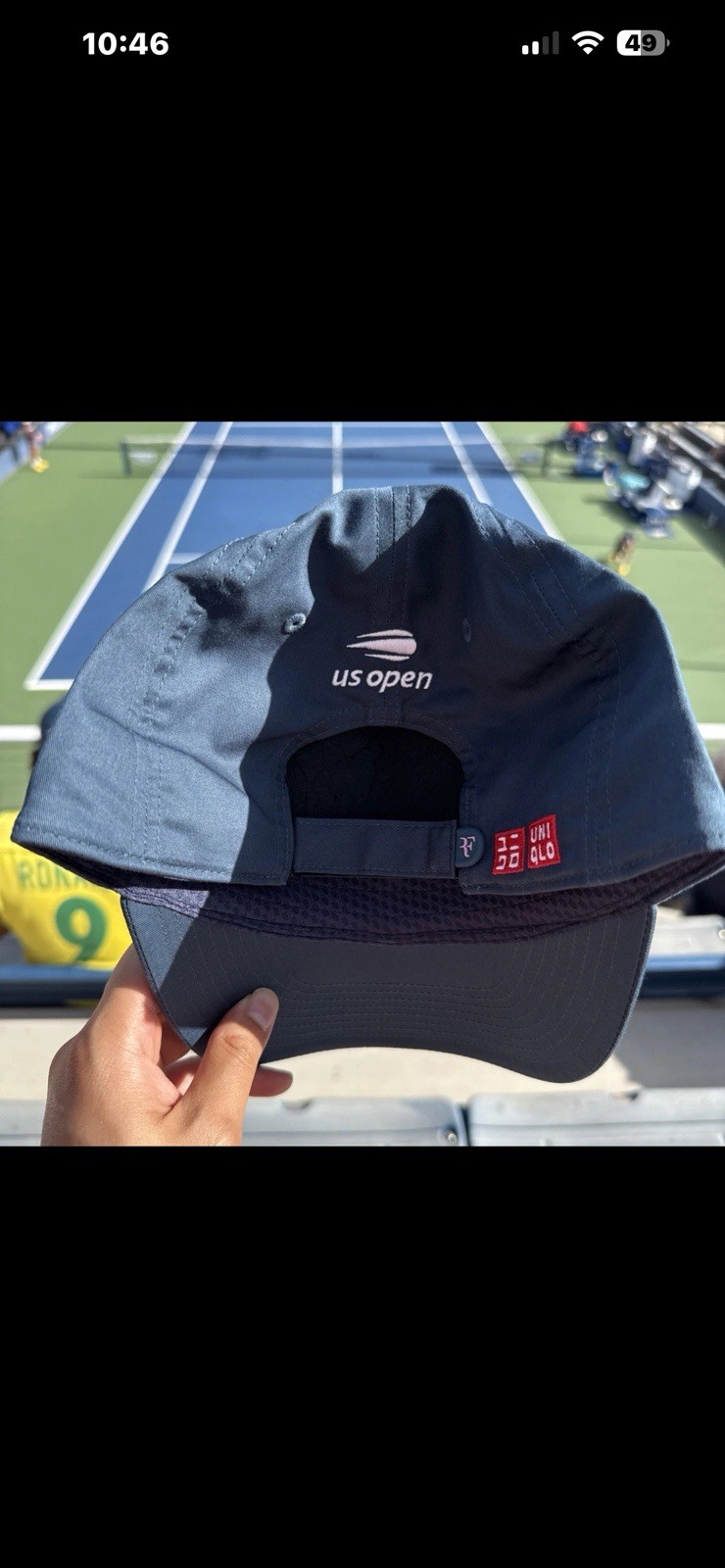 Uniqlo US Open Roger Federer RF Logo Adjustable Cap Unisex One Size Blue Pink Uniqlo US Open Roger Federer RF Logo Adjustable Cap Unisex One Size Blue Pink
